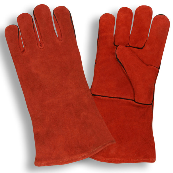 7630 SELECT SHOULDER LEATHER WELDER  ONE PIECE BACK  FULL SOCK LINING  RED Cordova Safety Products