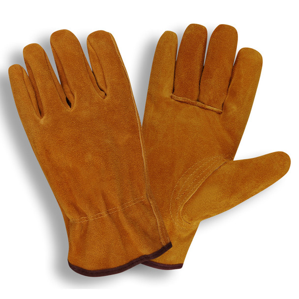 7810XL SELECT SPLIT LEATHER DRIVER  UNLINED  SHIRRED ELASTIC BACK   KEYSTONE THUMB  RUSSET Cordova Safety Products