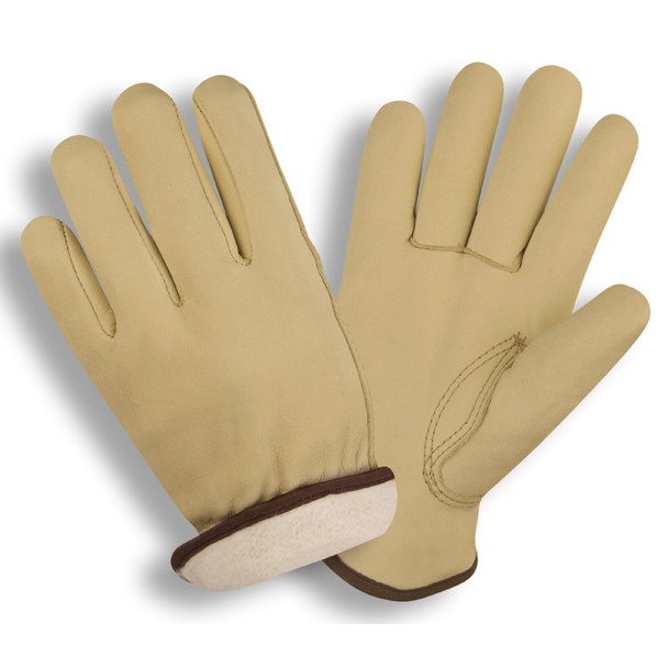 8248XXL STANDARD GRAIN COWHIDE DRIVER  THERMAL LINED  SHIRRED ELASTIC BACK  KEYSTONE THUMB                                                               Cordova Safety Products