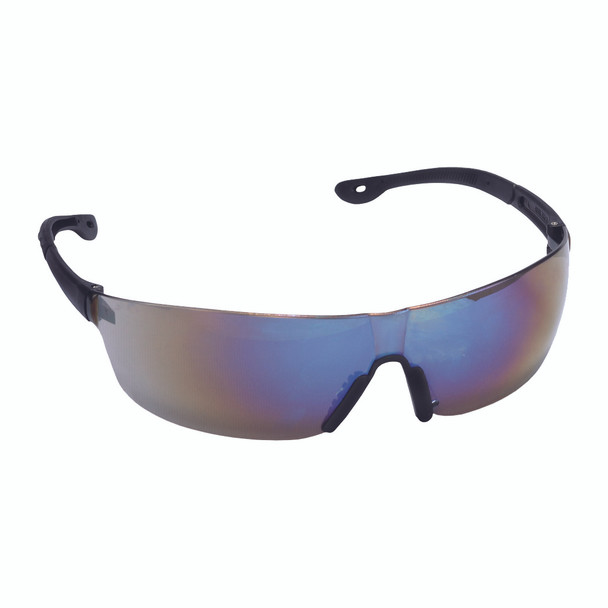 EGF60S JACKAL BLUE MIRROR LENS  FROSTED GRAY TEMPLE  BLACK NOSE PIECE Cordova Safety Products