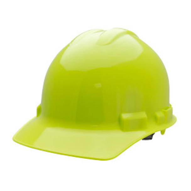H24R6 DUO HI-VIS GREEN CAP-STYLE HELMET  4-POINT RATCHET SUSPENSION Cordova Safety Products