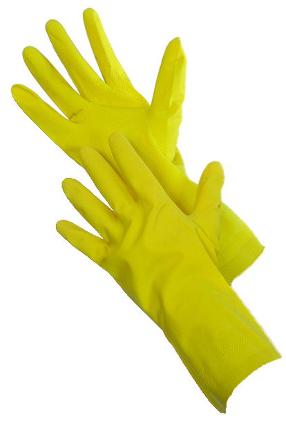 41-0013-1 - YELLOW HOUSEHOLD LATEX 

(SINGLE PAIR PACKED)  - SIZE M & L ONLY  CHEMICAL RESISTANT GLOVES