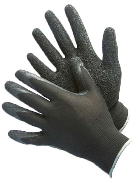 50-8842PBK  - BLACK POLYESTER SHELL WITH TEXTURED
BLACK LATEX COATING  NYLON/POLYESTER SHELL W/ COATING