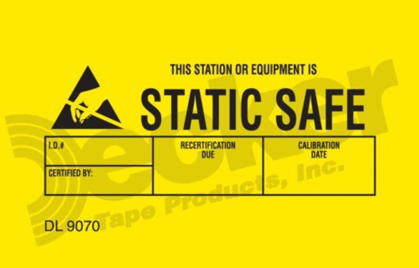 DL9070 Anti-Static Labels