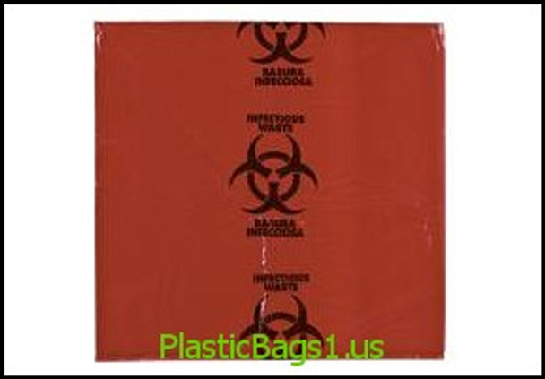 G134 Hazardous Material / Infections Waste Bags 38x58 RD Plastics