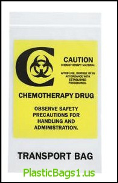 Q134 Chemotherapy Transport Bags 6x9 RD Plastics
