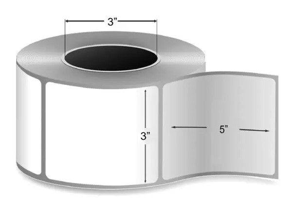 LB35-RTT 3"X5" Thermal Transfer Label Roll; 1190 rl; 4 rls case