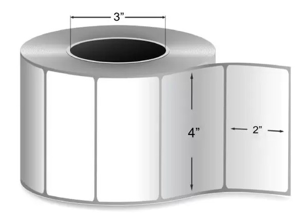 LB42-RTT 4"X2" Thermal Transfer Label Roll; 2875 rl; 4 rls case