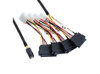 50CM Internal Mini SAS HD SFF-8643 to 4xSAS29 and Molex Power Cable