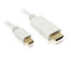 1M Mini DP1.2 to HDMI 4K Cable White