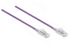0.5M Slim CAT6 UTP Patch Cable LSZH in Purple
