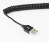 1M USB AM to Type-C Male Syn/Charing Cable with Curly cord