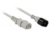 1.5M IEC C13 To C14 Power Cable in Grey