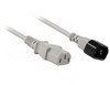2M IEC C13 To C14 Power Cable in Grey