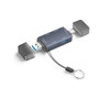 Dual SD3.0/microSD3.0 Card Reader with USB 2.0 Hub