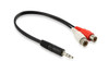 15CM 3.5mm Plug to 2 x RCA Socket Adaptor
