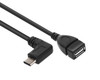 20CM USB 2.0 Right Angle Type-C Male to AF OTG Cable