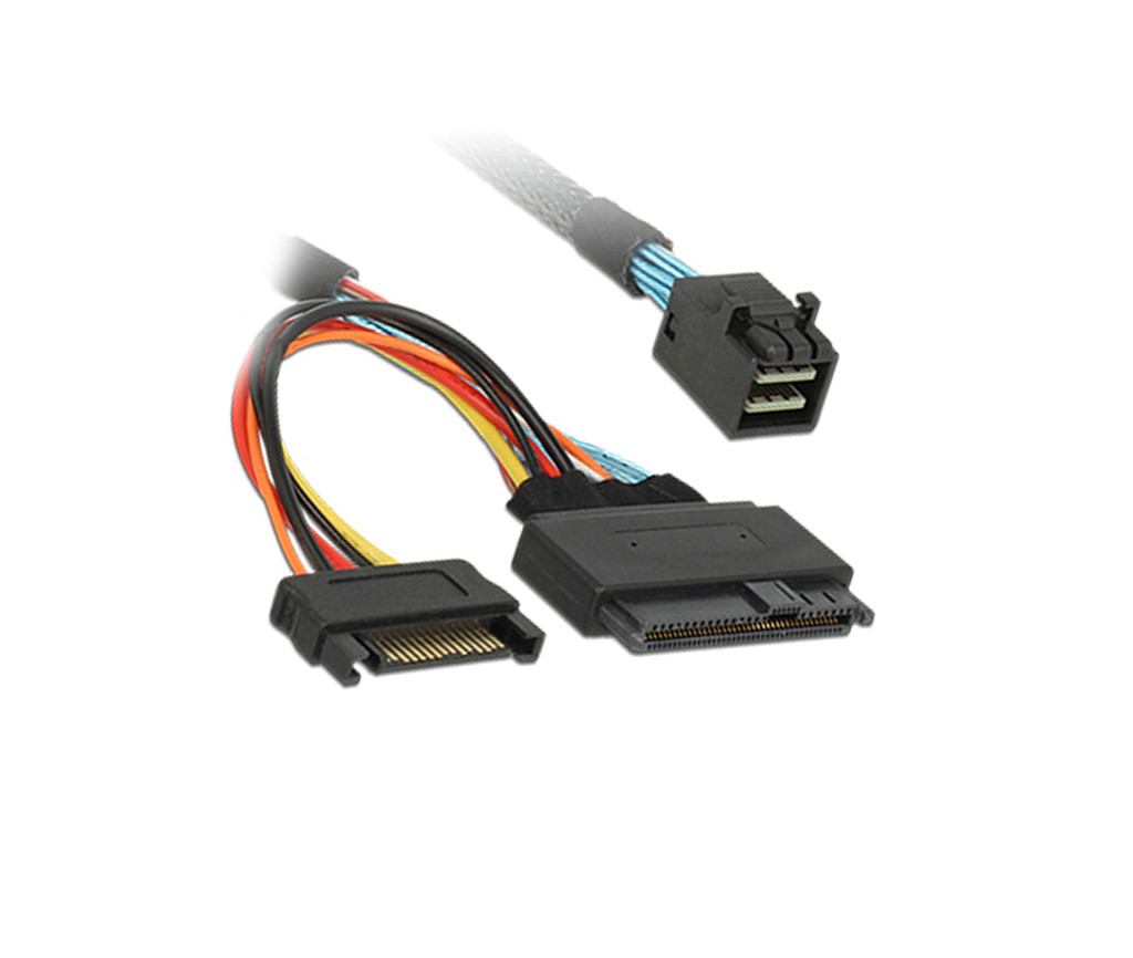 75CM 12G Internal Mini SAS HD SFF8643 to U.2 Plug SFF8639 + SATA