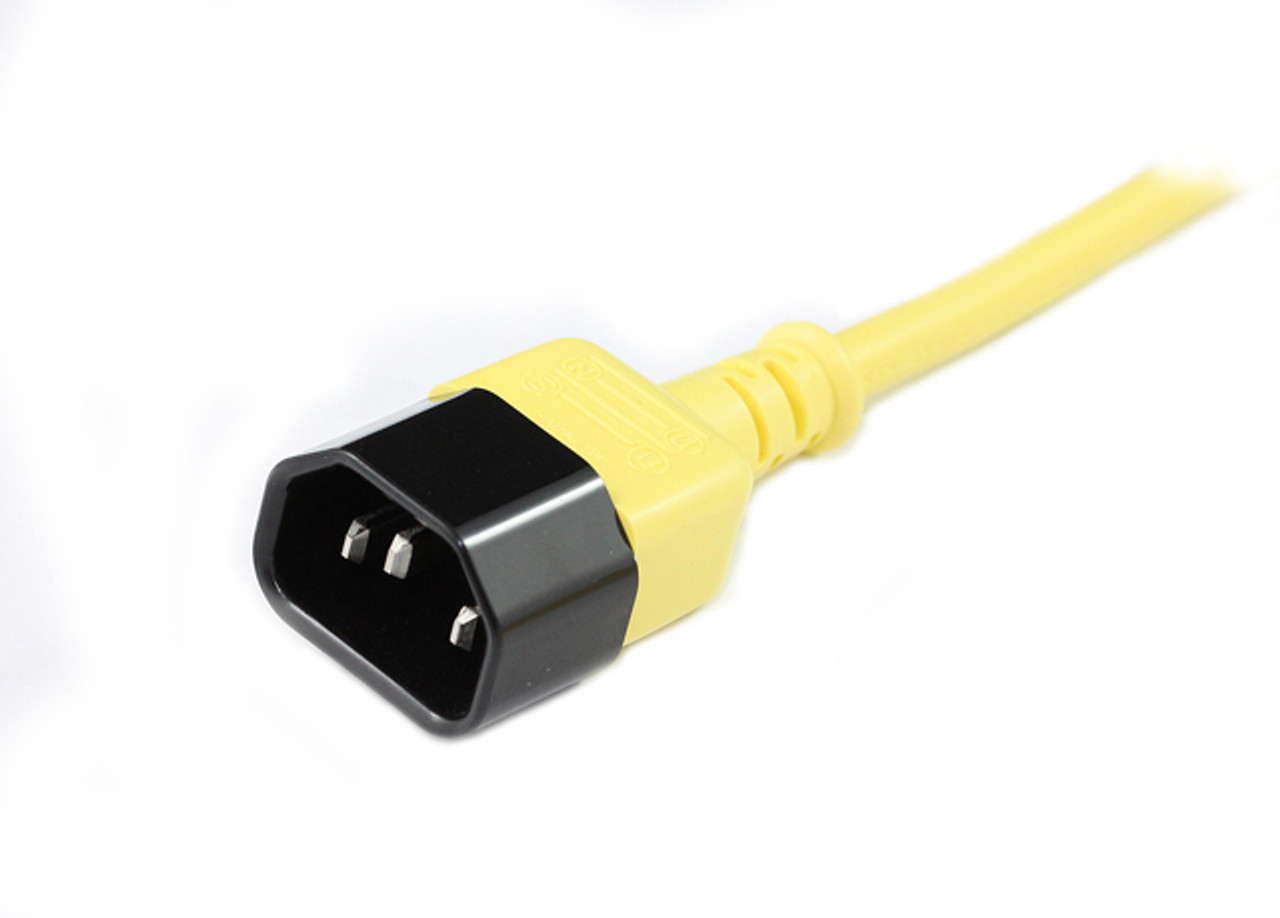 2M Yellow IEC C13 to C14 Power Cable