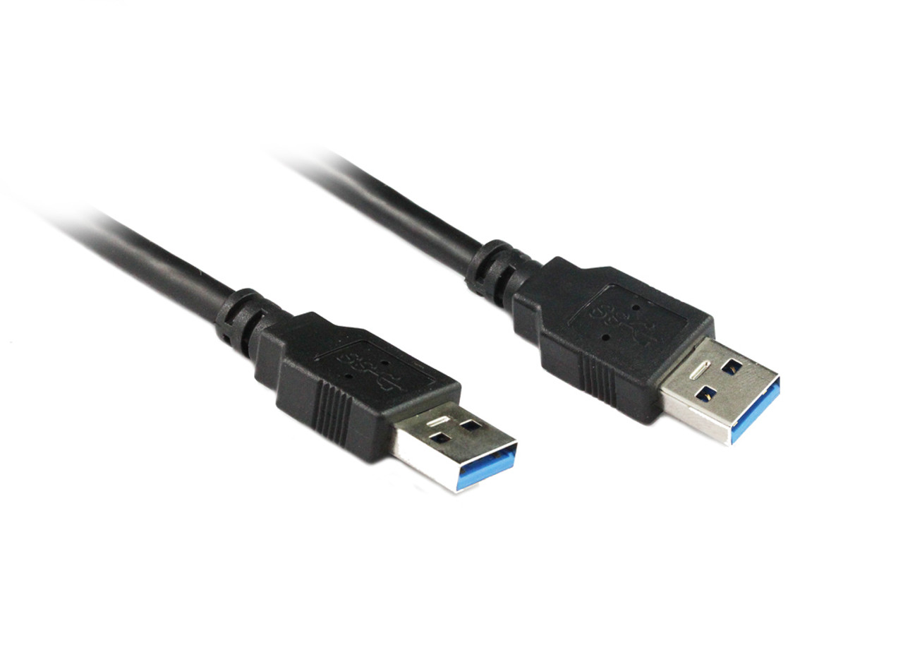 1M USB 3.0 AM/AM Cable in Black