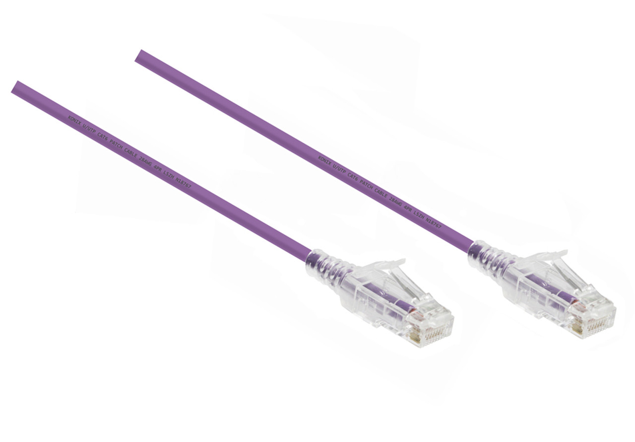 5M Slim CAT6 UTP Patch Cable LSZH in Purple