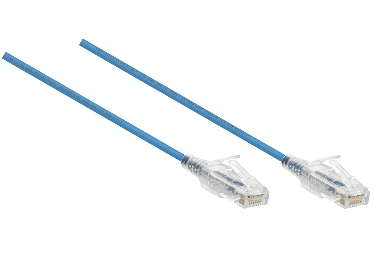 5M Slim CAT6 UTP Patch Cable LSZH in Blue