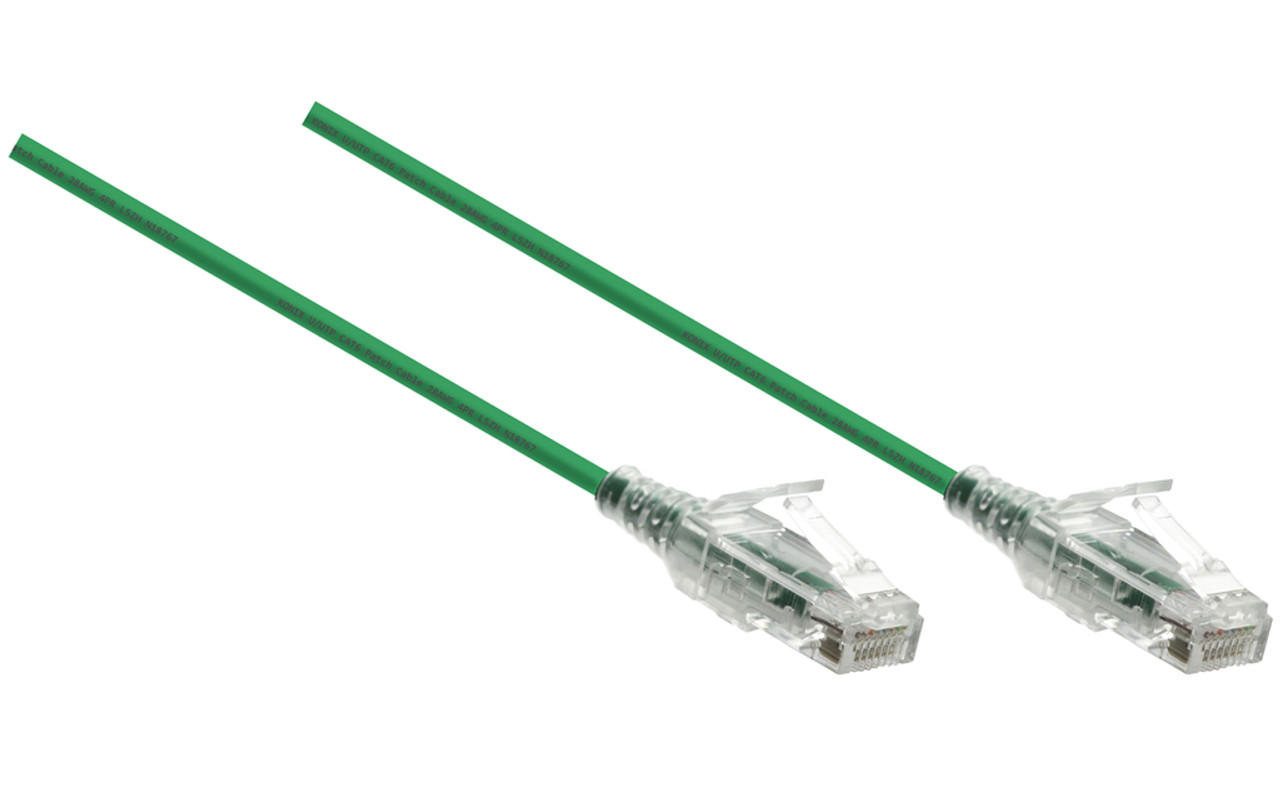 0.5M Slim CAT6 UTP Patch Cable LSZH in Green