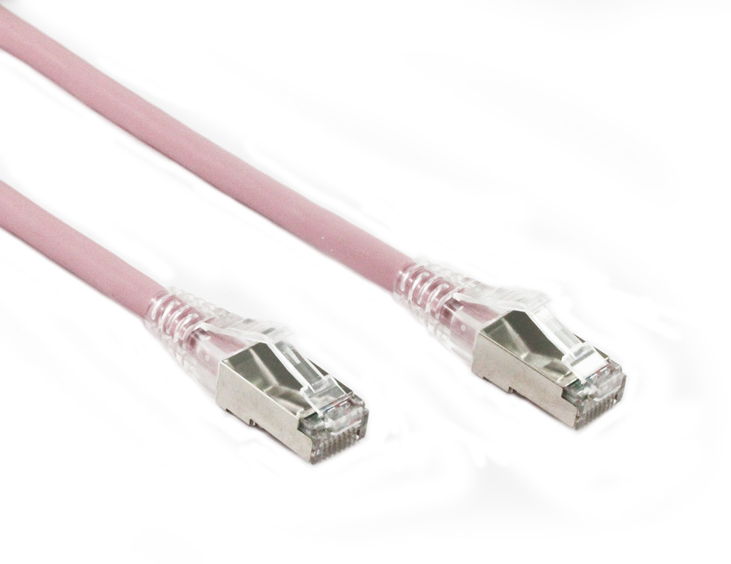 1M Salmon/Pink CAT6A SFTP Cable LSZH ( Component Test )