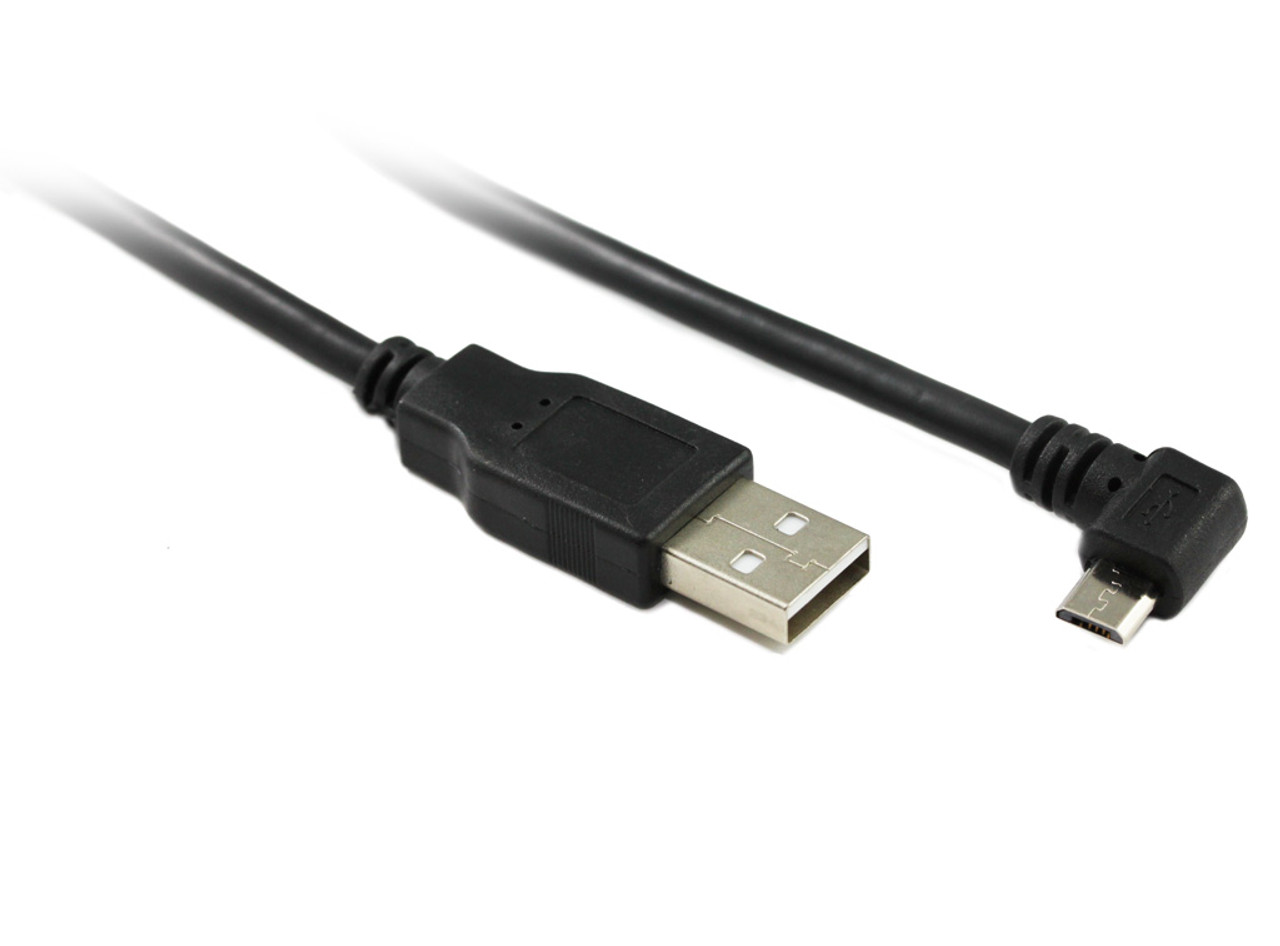 2M USB 2.0 AM to Right Angle Micro BM Cable