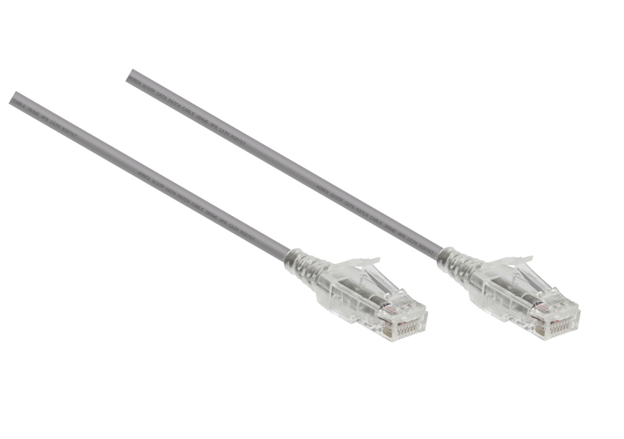 2.5M Slim CAT6 UTP Patch Cable LSZH in Grey