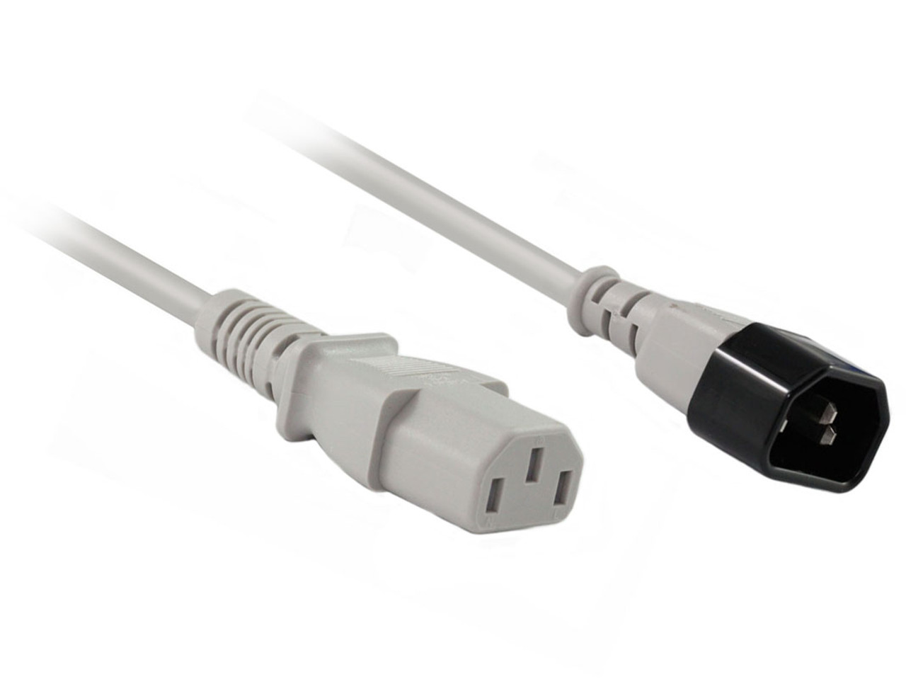 2M IEC C13 To C14 Power Cable in Grey