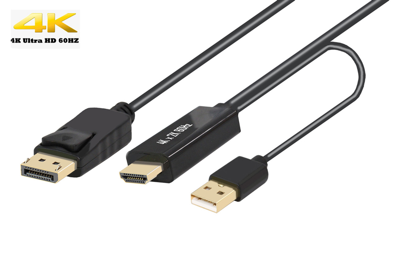 1M HDMI 2.0 to Displayport 1.2 Cable Supports 4K 60Hz