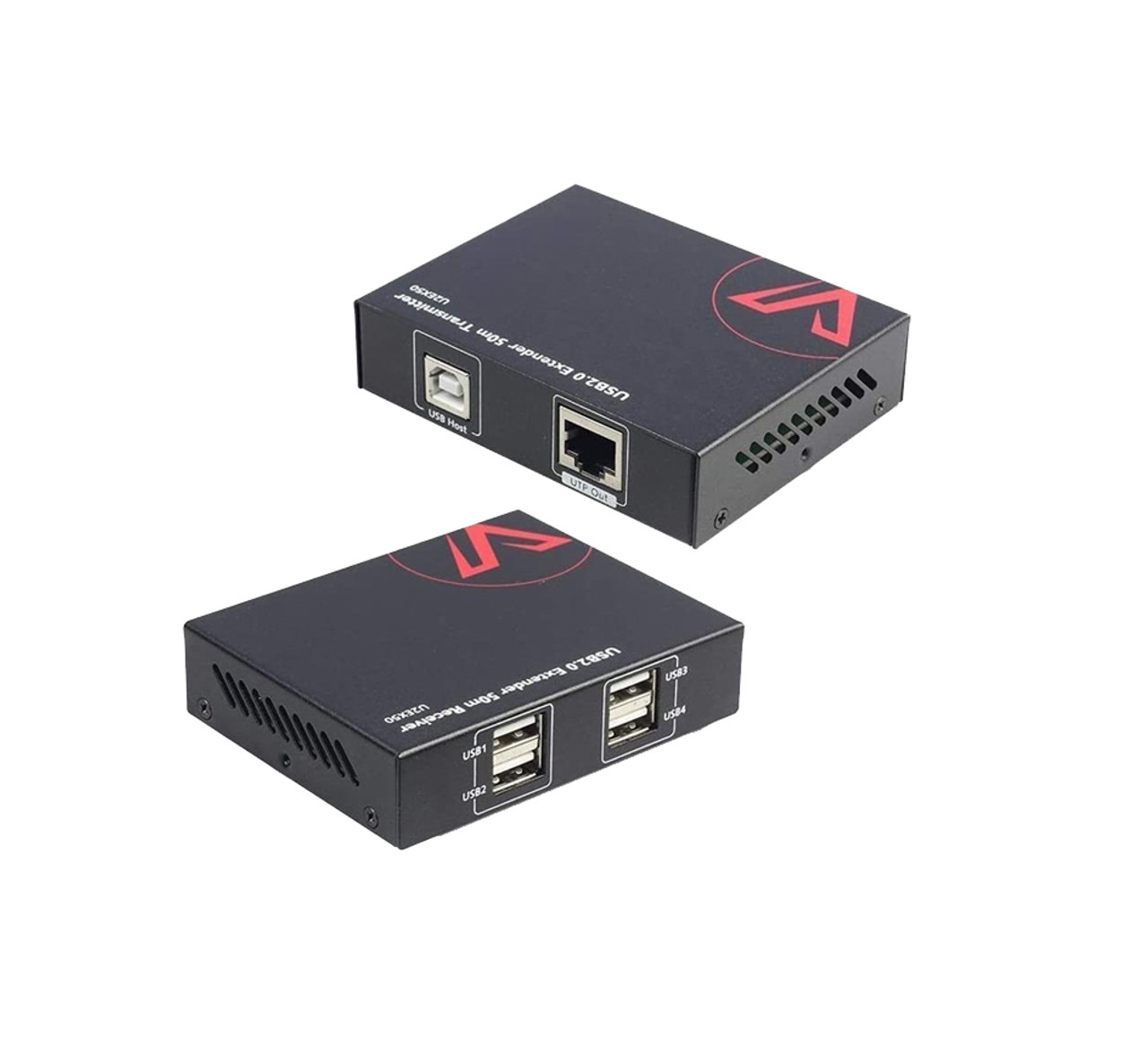 4 Port USB 2.0 Extender over CAT5e/CAT6 Cable Supports 60M Range