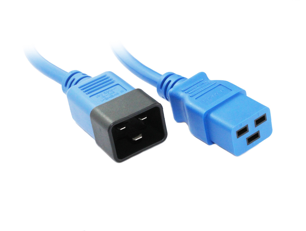 0.5M IEC C20-C19 Power Cable in Blue