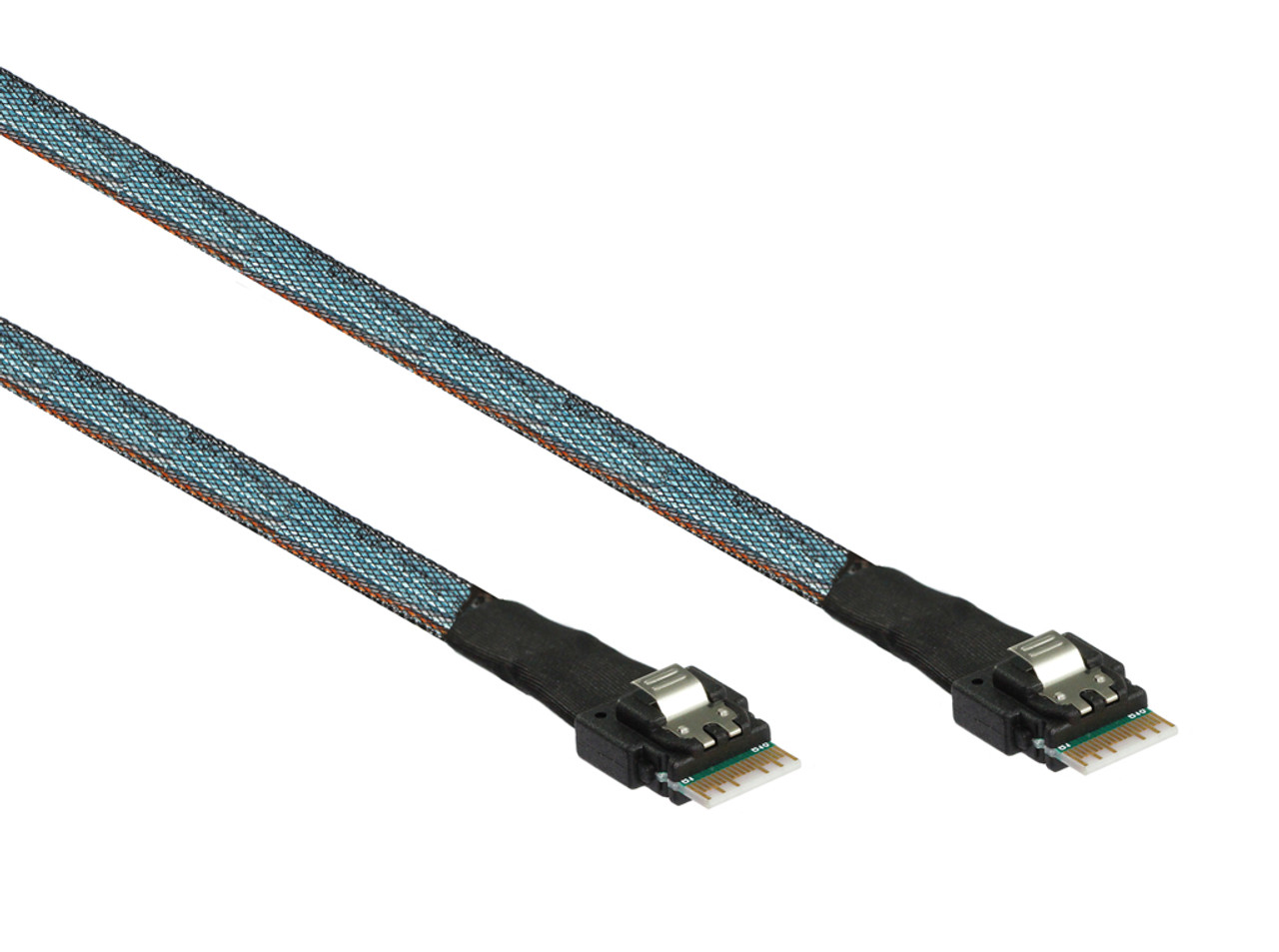 50CM 24G Slim Line SAS 4.0 SFF-8654 4i 38pin to SFF-8654 4i 38pin Cable 100 Ohm