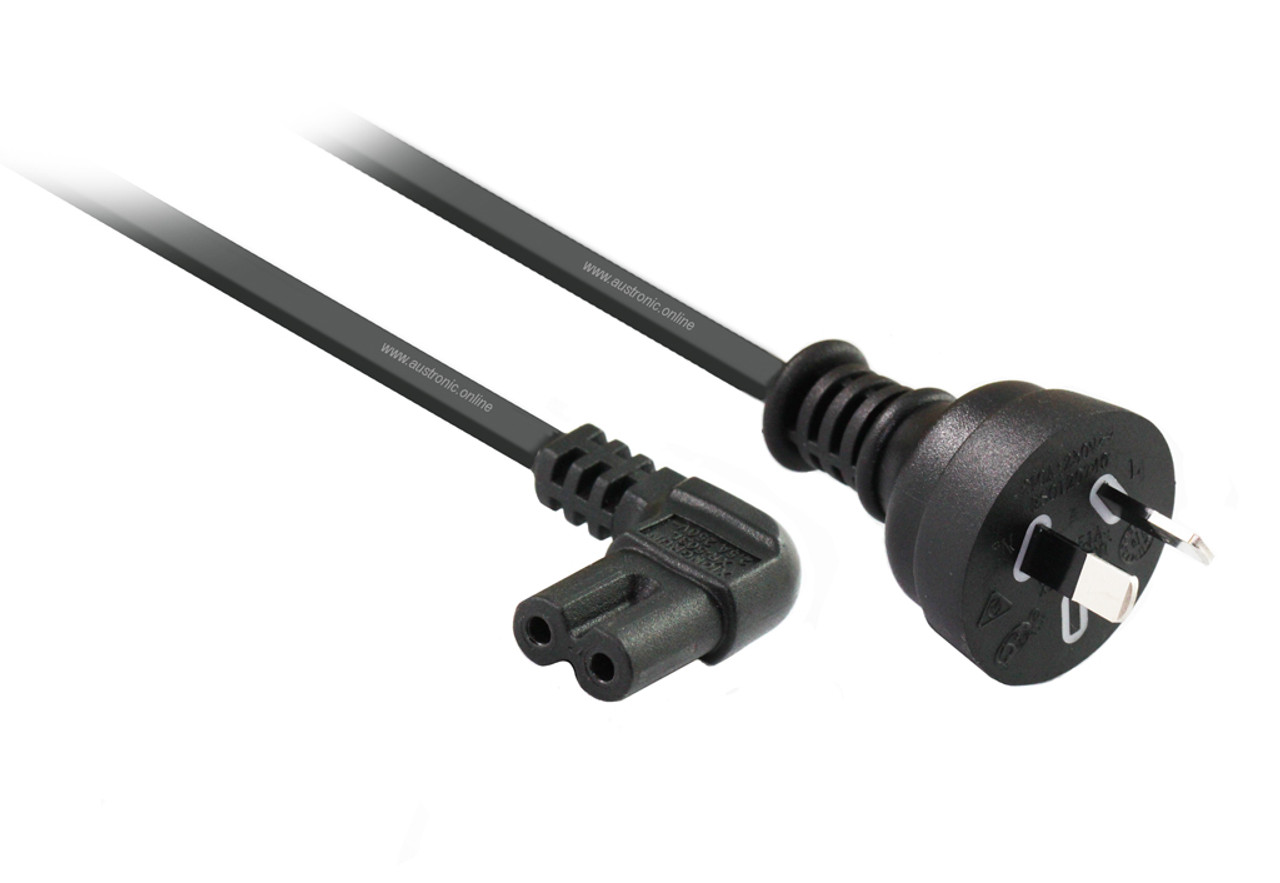 1M 2Pin Wall To Right Angle IEC C7 Power Cable