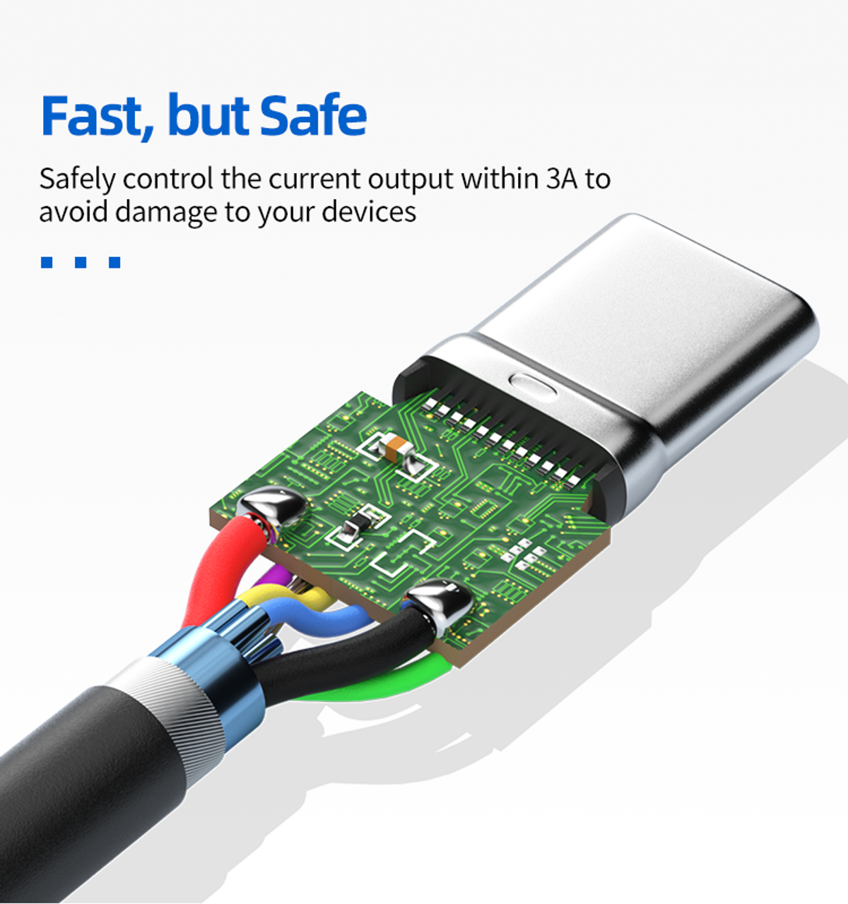 0.3M USB 3.2 GEN 2 A-C Cable Supports 10Gb / PD 60W Fast Charging