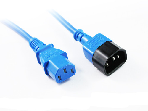 2M Blue IEC C13 to C14 Power Cable