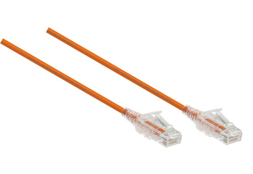 1M Slim CAT6 UTP Patch Cable LSZH in Orange