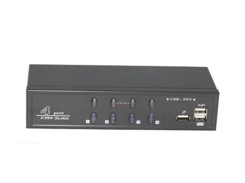 4 Port DVI USB KVM Switch Supports Audio