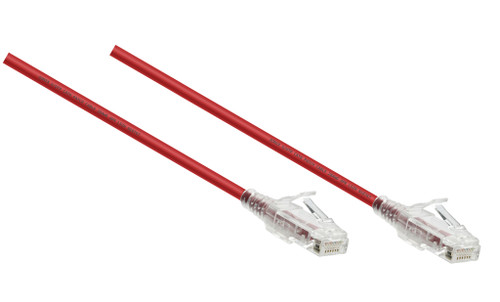 1.25M Slim CAT6 UTP Patch Cable LSZH in Red