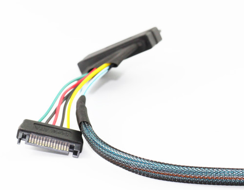 50CM 24G Slim Line SAS 4.0 SFF-8654 4i 38pin to U2 SFF-8639 100 Ohm Cable