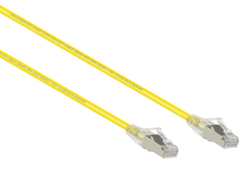 2.5M Yellow Small Diameter CAT6A 10G F/UTP 28AWG Cable LSZH ( Component Test )