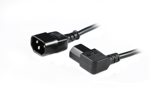 1M IEC C14 to Right Angle IEC C13 Power Cable