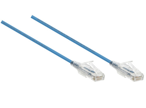 0.2M Slim CAT6 UTP Patch Cable LSZH in Blue