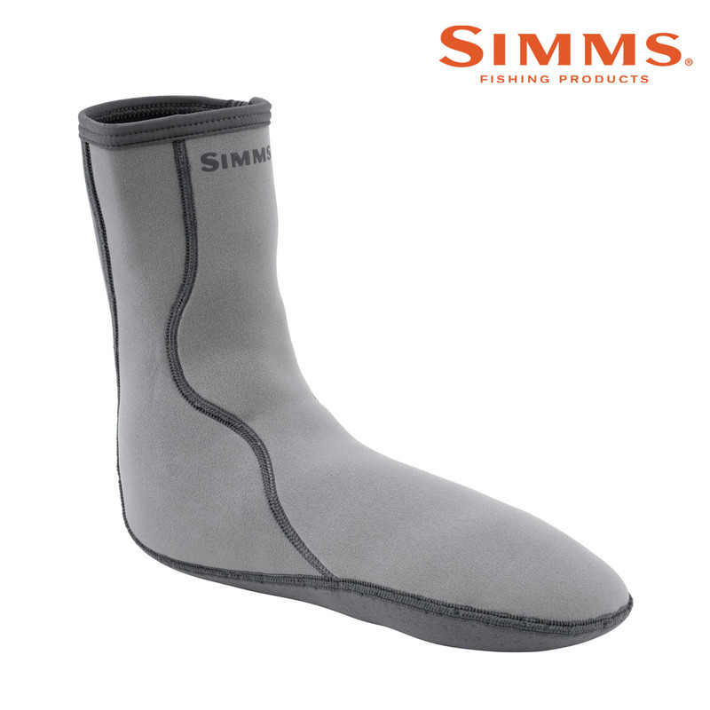 Simms Neoprene Wading Socks in the Color Charcoal