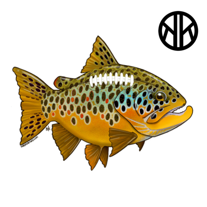 Trout Sticker Decal Fly Fishing 5.5 Mountain Simms Sage Orvis Ross  Fishpond TFO