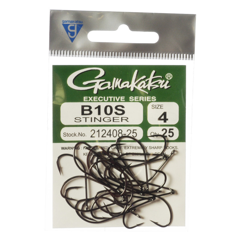 Gamakatsu 212404-25 B10s Stinger Hook Fly Size 12 NS Black per 25 for sale  online