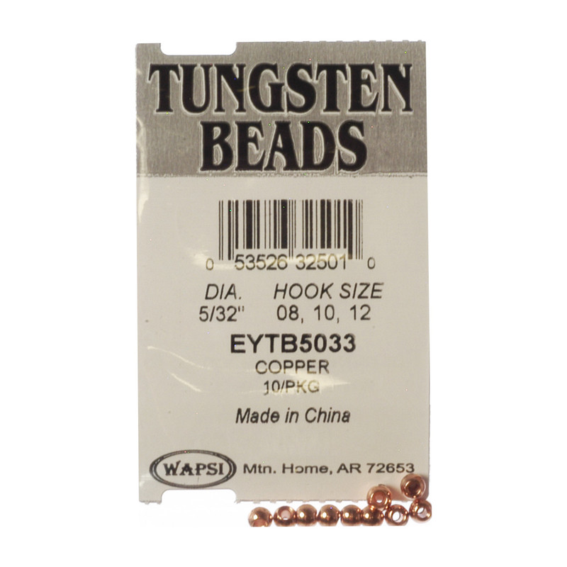 10-Pack of Wapsi Tungsten Beads Center Hole