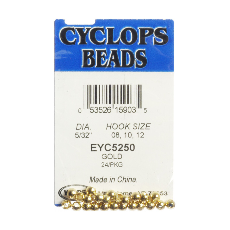 24-Pack of Wapsi Cyclops Center Hole Brass Gold Beads 